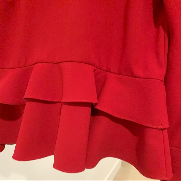 Zara red peplum blouse XS - Picture 4 of 5
